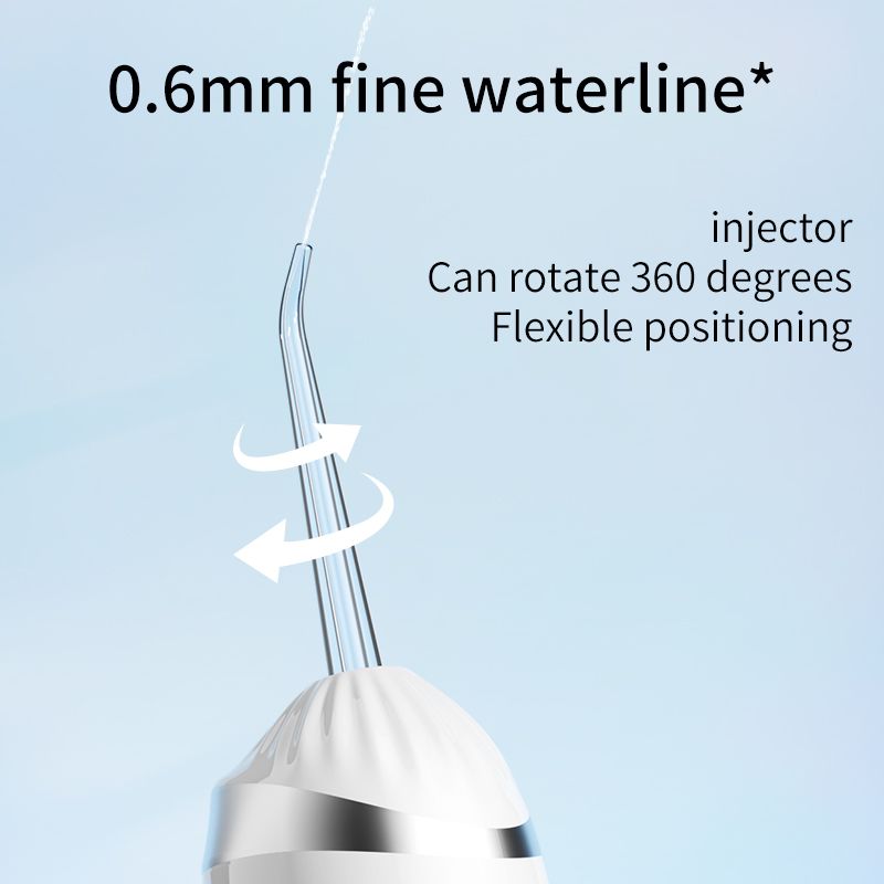 Portable Electric Water Flosser, 3-Speed High-Pressure, Orthodontic Home Oral Care Water Flosser - Black