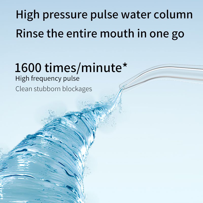 Portable Electric Water Flosser, 3-Speed High-Pressure, Orthodontic Home Oral Care Water Flosser - Blue