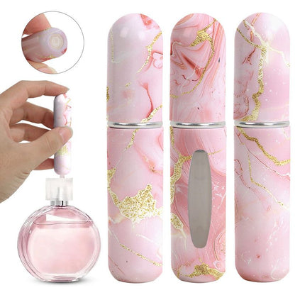 3-Pack - 5ml Portable Perfume Sample Bottles, Bottom-Fill Leak-Proof Travel Spray Bottles - Pink