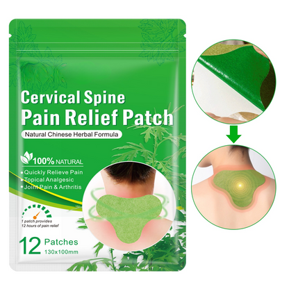 Mugwort Cervical Heat Patches: Herbal Patches for Neck and Shoulder Stiffness and Soreness in “Text Neck” Sufferers (48 pcs/4 boxes)