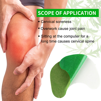 Mugwort Knee Joint Patches: Herbal Warm Compress Patches for Chronic Knee Pain and Relief from Cold Exposure During Exercise (48 pcs/4 boxes)