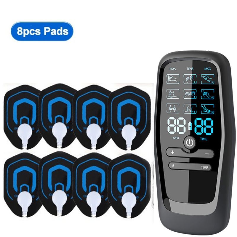 Portable Digital Massage Therapy Machine, USB Rechargeable Dual User Electric Pulse Massager for Neck Waist Knee Joint Soreness