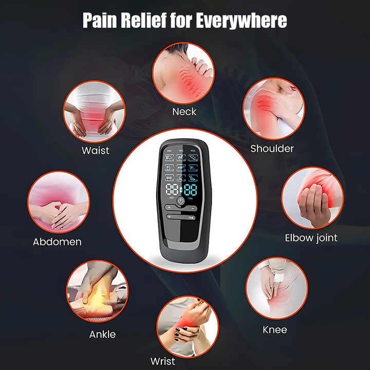 Portable Digital Massage Therapy Machine, USB Rechargeable Dual User Electric Pulse Massager for Neck Waist Knee Joint Soreness