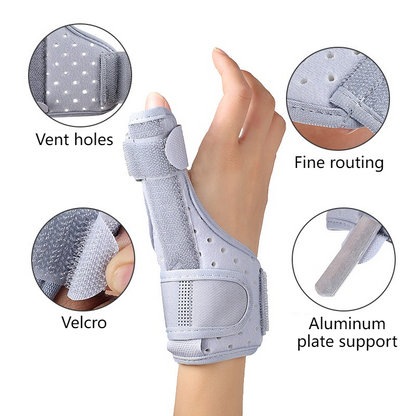 Thumb Support Brace, Adjustable Wrist & Thumb Stabilizer, Breathable Protector for Tendonitis—Black