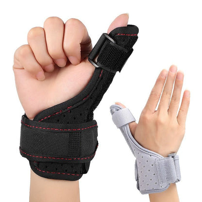 Thumb Support Brace, Adjustable Wrist & Thumb Stabilizer, Breathable Protector for Tendonitis—Black