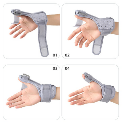 Thumb Support Brace, Adjustable Wrist & Thumb Stabilizer, Breathable Protector for Tendonitis—Gray