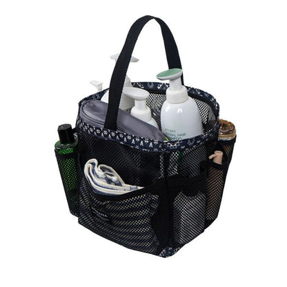 Multi-Pocket Mesh Shower Caddy Tote, Portable Waterproof Bottom Bath Organizer Bag for Travel Swimming Bathroom