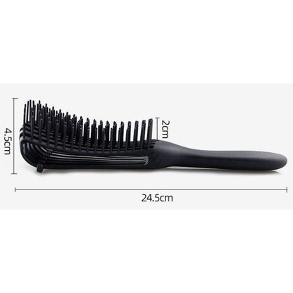Adjustable 8-Claw Detangler Hair Brush, Hollow Curved Vent Brush for Wet and Dry Hair Styling and Massage—Pink
