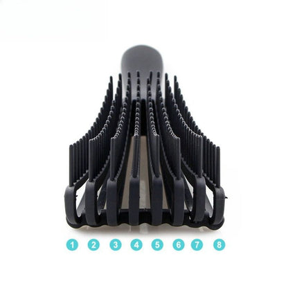 Adjustable 8-Claw Detangler Hair Brush, Hollow Curved Vent Brush for Wet and Dry Hair Styling and Massage - Green