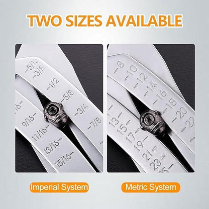 Portable Precise Thread Size Checker Keychain,Bolt Size Finder Keychain,Precise Bolt Sizes Finder Keychains