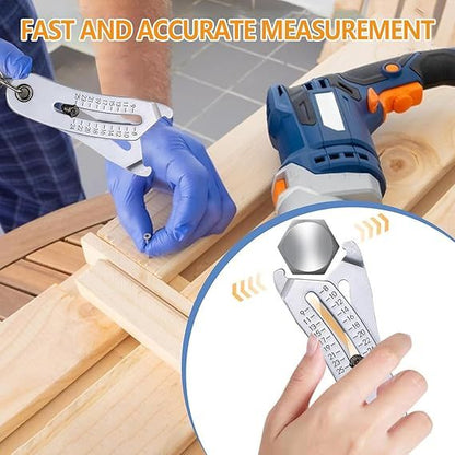 Portable Precise Thread Size Checker Keychain,Bolt Size Finder Keychain,Precise Bolt Sizes Finder Keychains