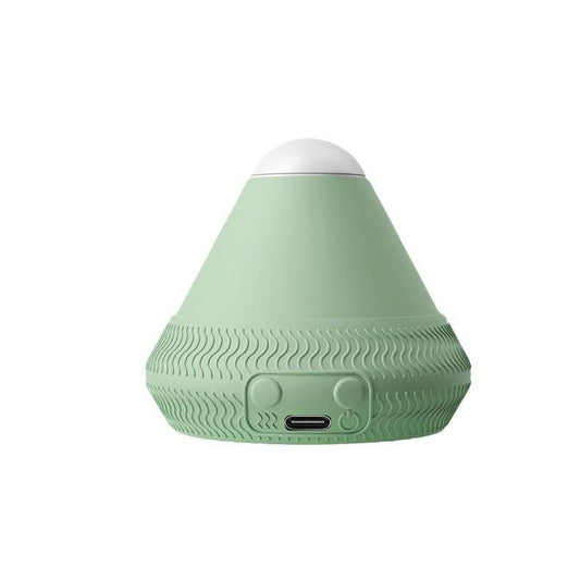 Green suction cup massage ball with vibrating base and control buttons