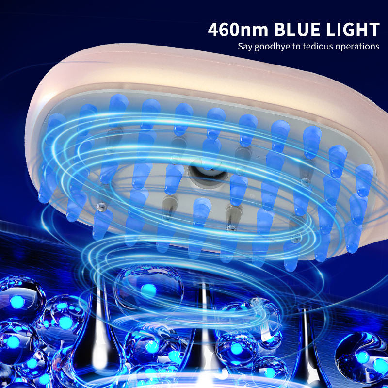 Advanced Scalp Essence Applicator Comb with EMS & LED Light Therapy - Electric Nano Spray Hair Regrowth Brush - Professional Vibration Massage Tool to Stimulate Follicles & Repair Roots