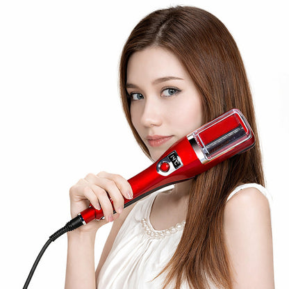 Black Automatic Split End Remover & Hair Straightener Iron | Professional Snips for Damaged Hair Ends | Achieve Silky Smooth Hair without Losing Length | 2-in-1 Digital Hair Polisher Styler