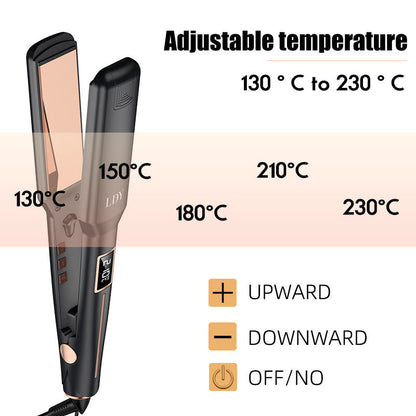 White Advanced Titanium Ion Flat Iron - Professional Hair Straightening & Curling Styler - Ventilated Plates for Steam Release - Instant Heat-up Salon Styling Tool with Auto Shut-Off