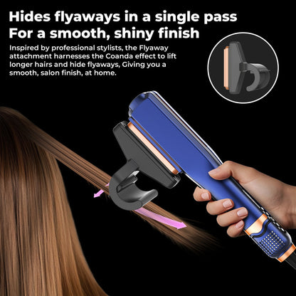 White  Revolutionary Wet to Straight Airflow Styler | 2-in-1 Ionic Hair Dryer & Straightener | 200 Million Negative Ions for Frizz-Free Shine | 1600W High-Speed Air Flat Iron | Time-Saving Daily Tool