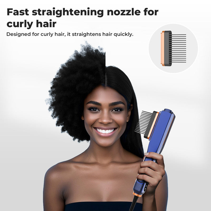 White  Revolutionary Wet to Straight Airflow Styler | 2-in-1 Ionic Hair Dryer & Straightener | 200 Million Negative Ions for Frizz-Free Shine | 1600W High-Speed Air Flat Iron | Time-Saving Daily Tool