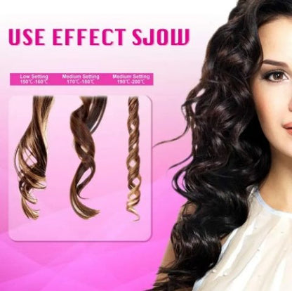 Pink Portable Wireless Auto Hair Curler | Smart Anti-Tangle Curling Wand with 5000mAh Power Bank Function | USB-C Rechargeable Ceramic Hair Roller | Perfect for Quick Salon Curls on the Go
