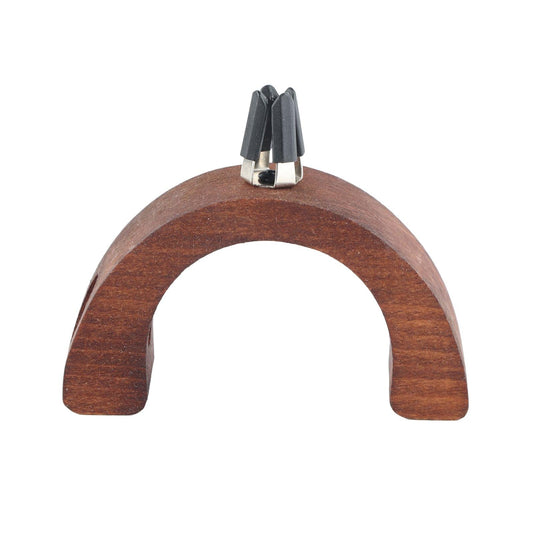Wooden car air vent clip flower vase holder with curved U-shaped open top