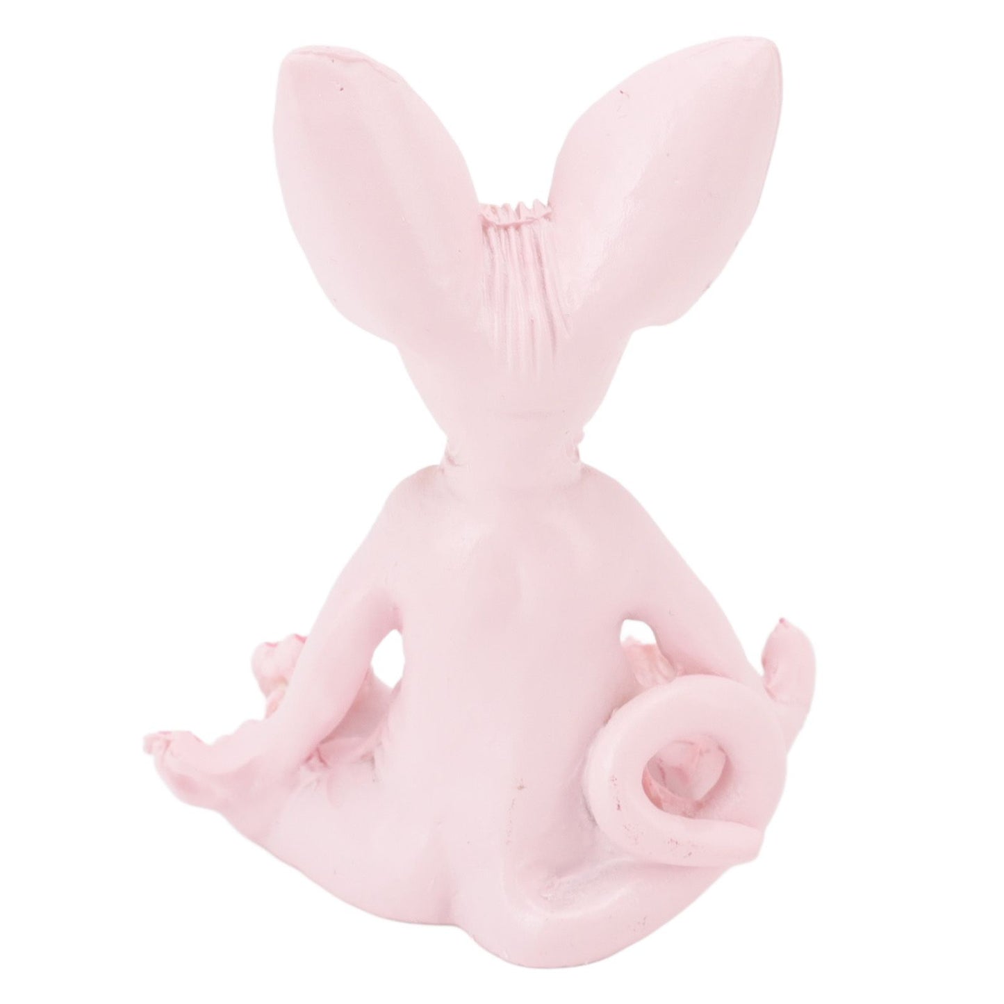 Cat Meditate Statue Vivid Details Cat Meditate Collectible Figurines for Homes Office Yoga Room Ornaments Gifts Pink