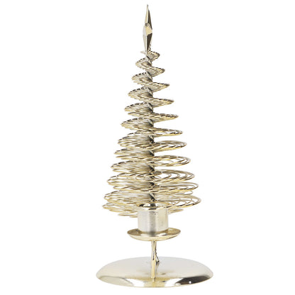 Candlestick Ornaments European Metal Christmas Tree Shape Wax Candle Holder Home Decoration Double Holder Gold