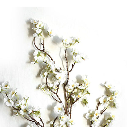 Artificial Cherry Blossom 4 Branches Decorative Lifelike Cherry Blossom Branches Decor 97cm White