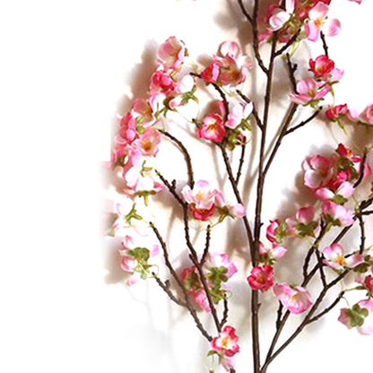 Artificial Cherry Blossom 4 Branches Decorative Lifelike Cherry Blossom Branches Decor 97cm Dark Pink