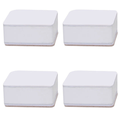 Carbon Steel Furniture Risers Self Adhesive Furniture Lift Anti Slip Low Noise Bed Lifter with Felt Pad for Sofa Couch White