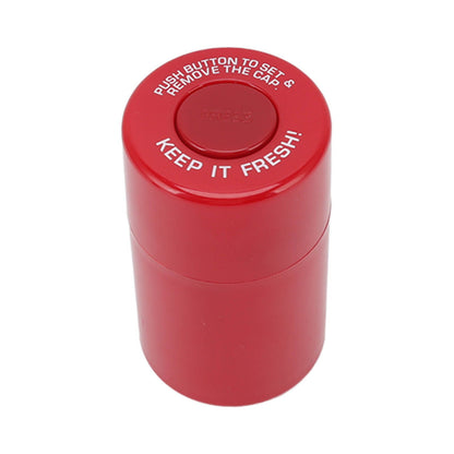 Round Plastic Airtight Stash Jar Smell Proof Tobacco Herb Storage Case Sealed Tank Container for Outdoor Travel Red