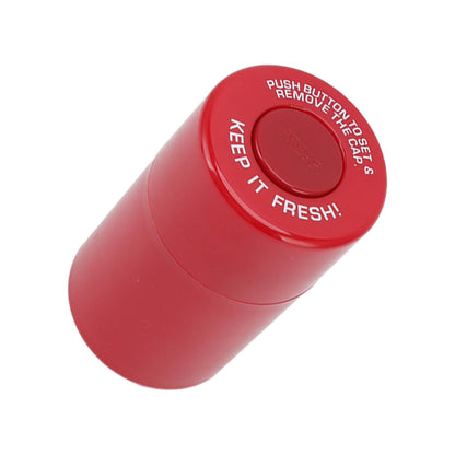 Round Plastic Airtight Stash Jar Smell Proof Tobacco Herb Storage Case Sealed Tank Container for Outdoor Travel Red