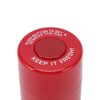 Round Plastic Airtight Stash Jar Smell Proof Tobacco Herb Storage Case Sealed Tank Container for Outdoor Travel Red