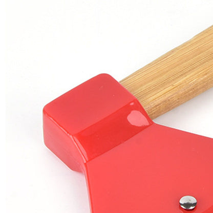 Pizza Knife 430 Steel PP Bamboo Handle Ergonomically Round Axe Pizza Cutter for Home Restaurants Red