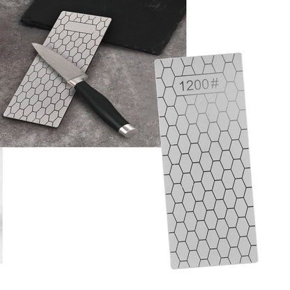 Diamond Sharpening Stone Rectangle Diamond Knife Sharpening Plate Whetstone Grindstone Grinder Tool for Kitchen 1200 Grit