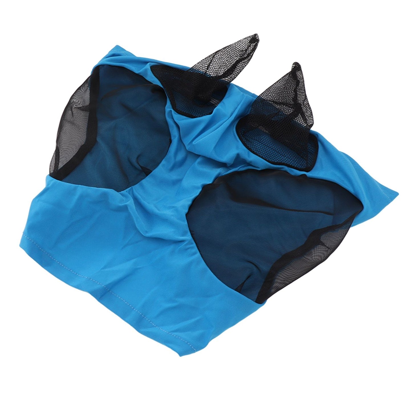 Horse Mesh Fly Mask Breathable Elastic Horse Face Mask with Ears Protection Riding Equestrian Equipment Blue