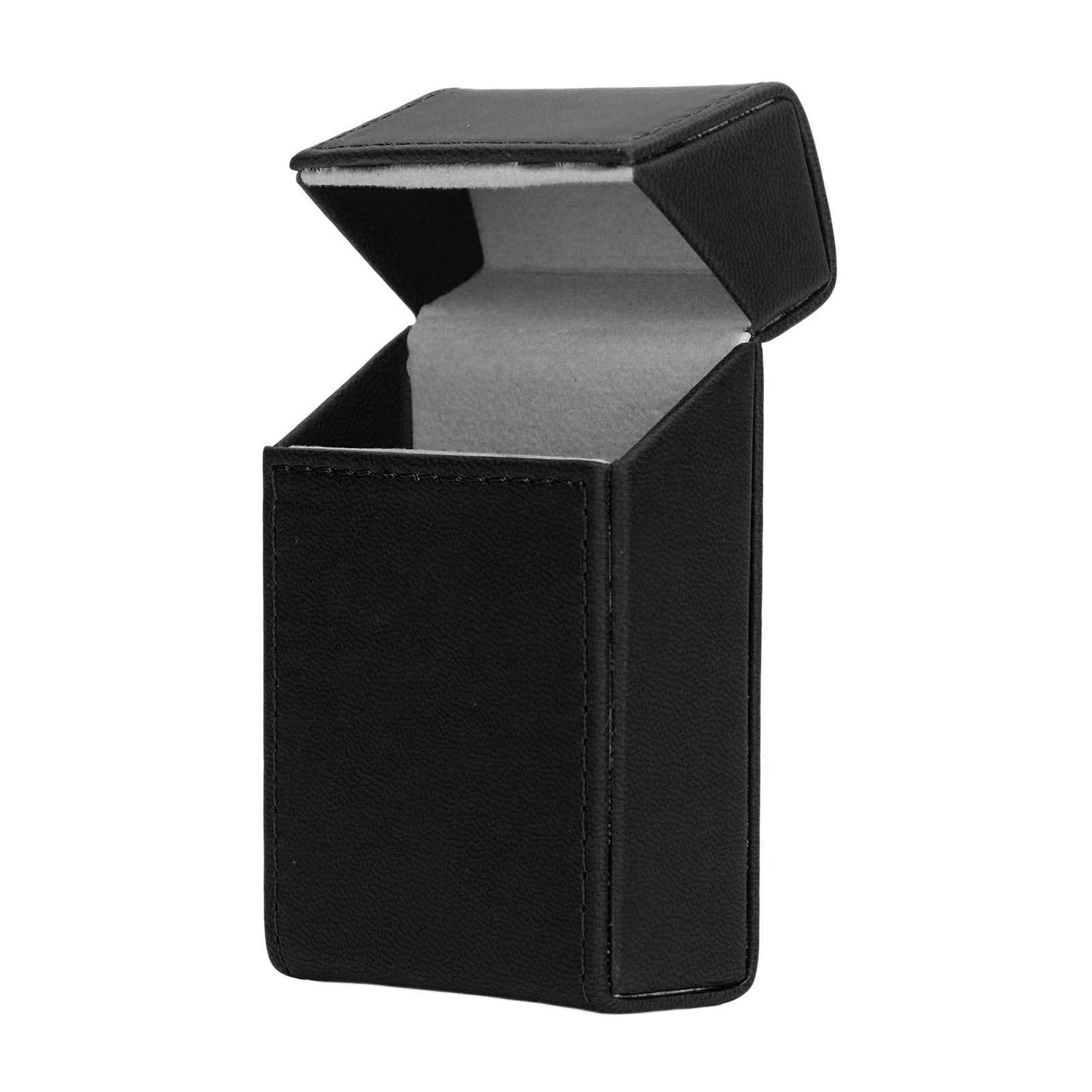 Cigarettes Box PU Leather Holder Cigarettes Box Case for 20PCS Cigarettes Travel Home Black
