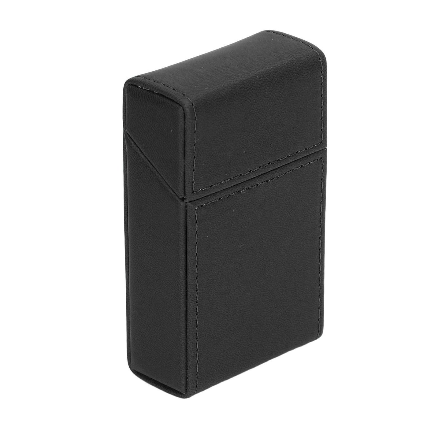 Cigarettes Box PU Leather Holder Cigarettes Box Case for 20PCS Cigarettes Travel Home Black