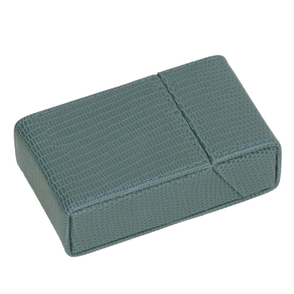 Cigarettes Box Holder Lizard Designed PU Leather Cigarettes Box Storage Case for Women Men Green