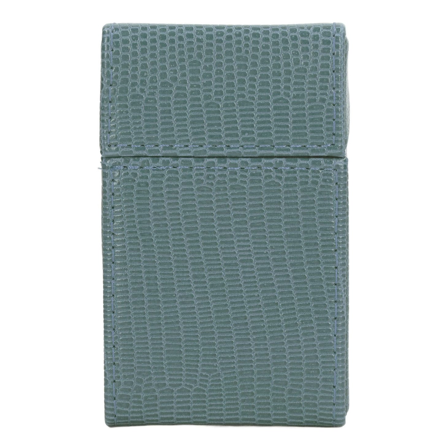 Cigarettes Box Holder Lizard Designed PU Leather Cigarettes Box Storage Case for Women Men Green