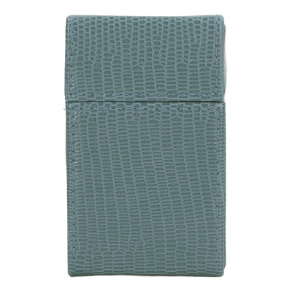 Cigarettes Box Holder Lizard Designed PU Leather Cigarettes Box Storage Case for Women Men Green