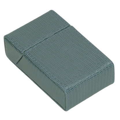Cigarettes Box Holder Lizard Designed PU Leather Cigarettes Box Storage Case for Women Men Green