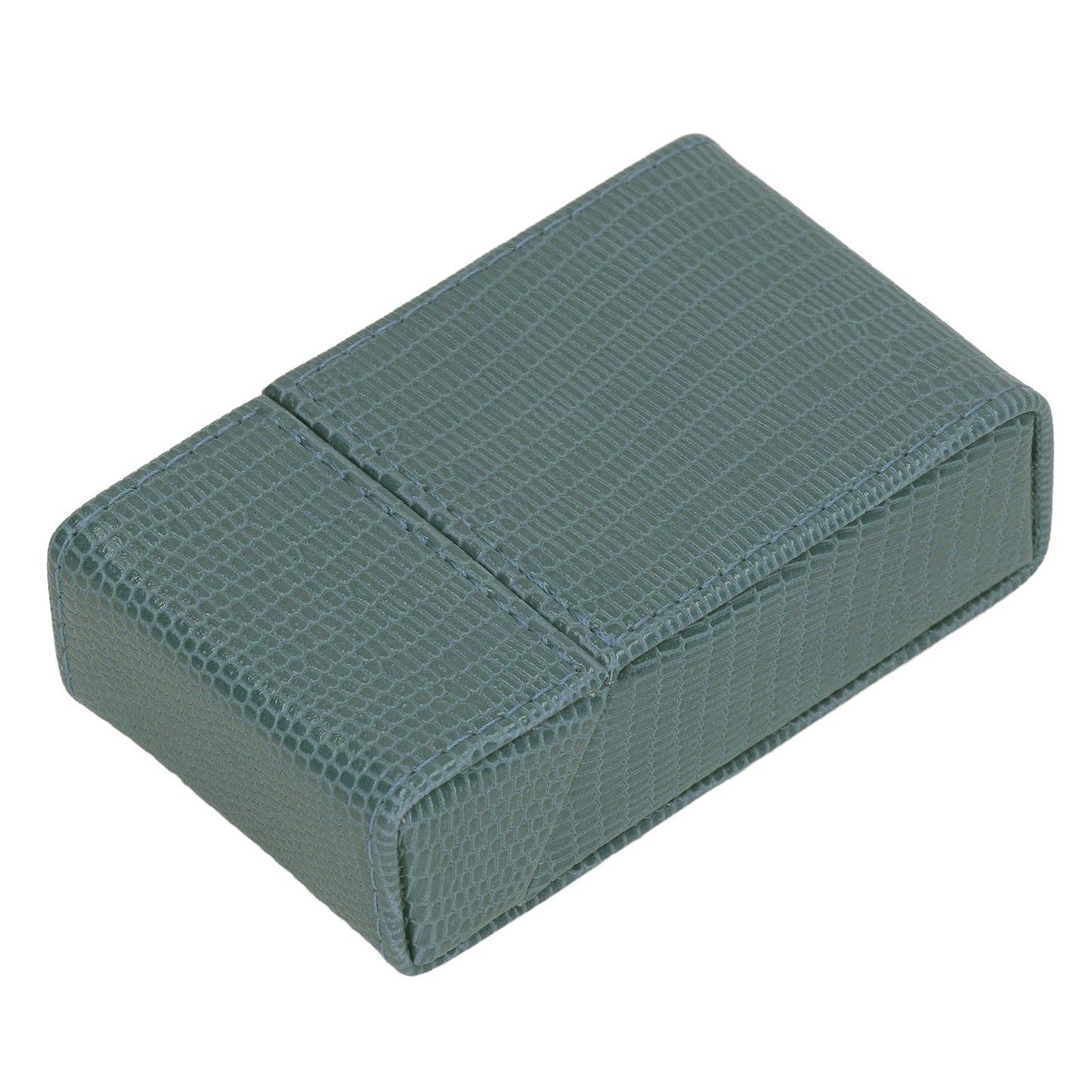 Cigarettes Box Holder Lizard Designed PU Leather Cigarettes Box Storage Case for Women Men Green