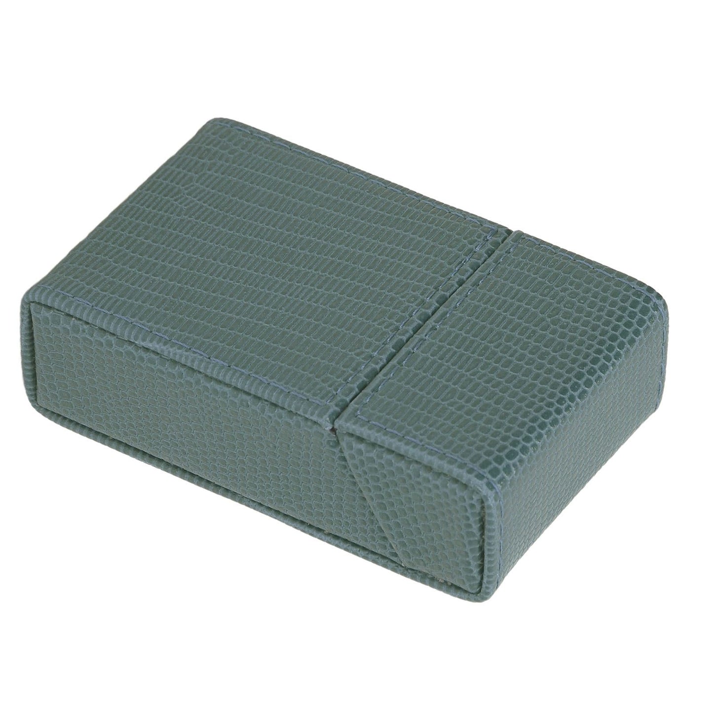 Cigarettes Box Holder Lizard Designed PU Leather Cigarettes Box Storage Case for Women Men Green
