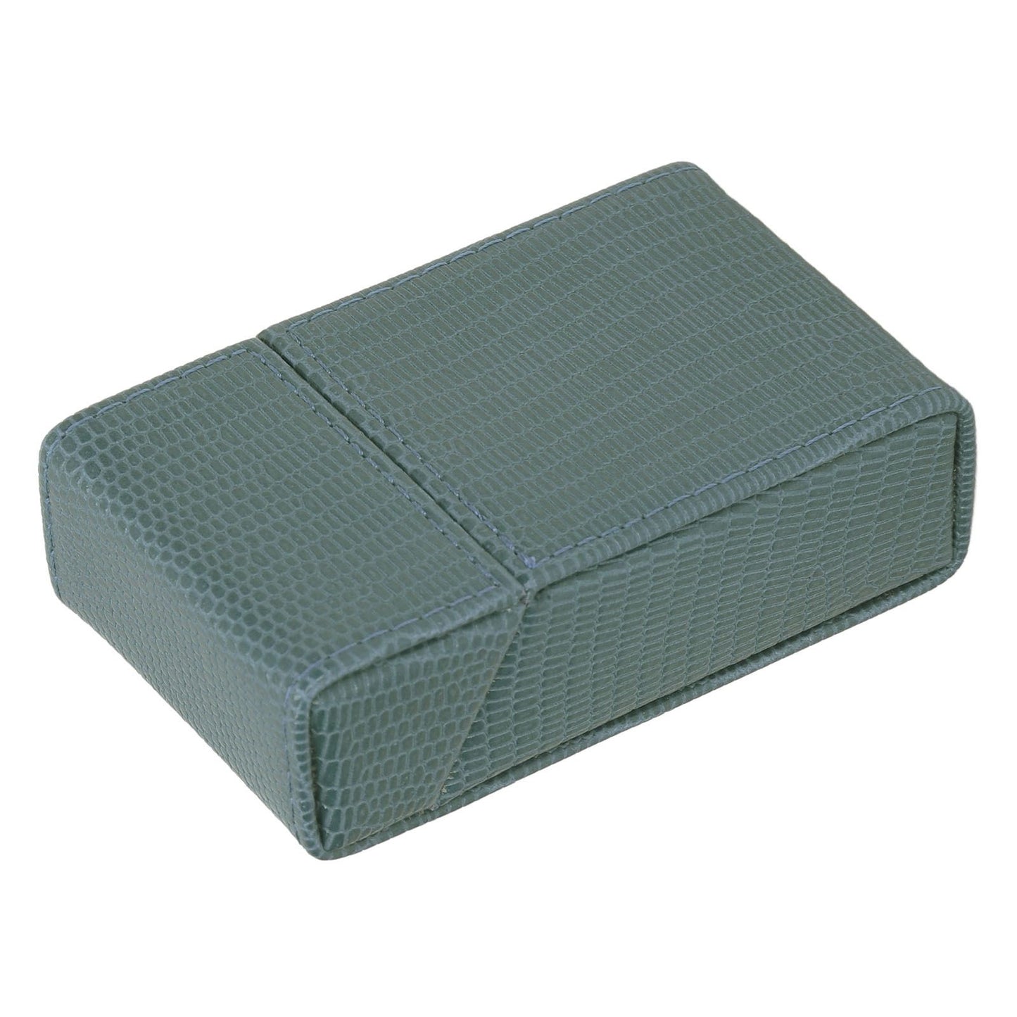 Cigarettes Box Holder Lizard Designed PU Leather Cigarettes Box Storage Case for Women Men Green