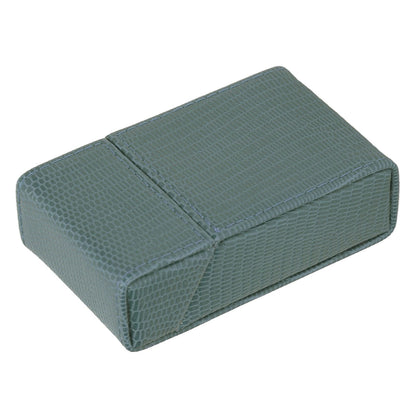 Cigarettes Box Holder Lizard Designed PU Leather Cigarettes Box Storage Case for Women Men Green
