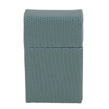 Cigarettes Box Holder Lizard Designed PU Leather Cigarettes Box Storage Case for Women Men Green