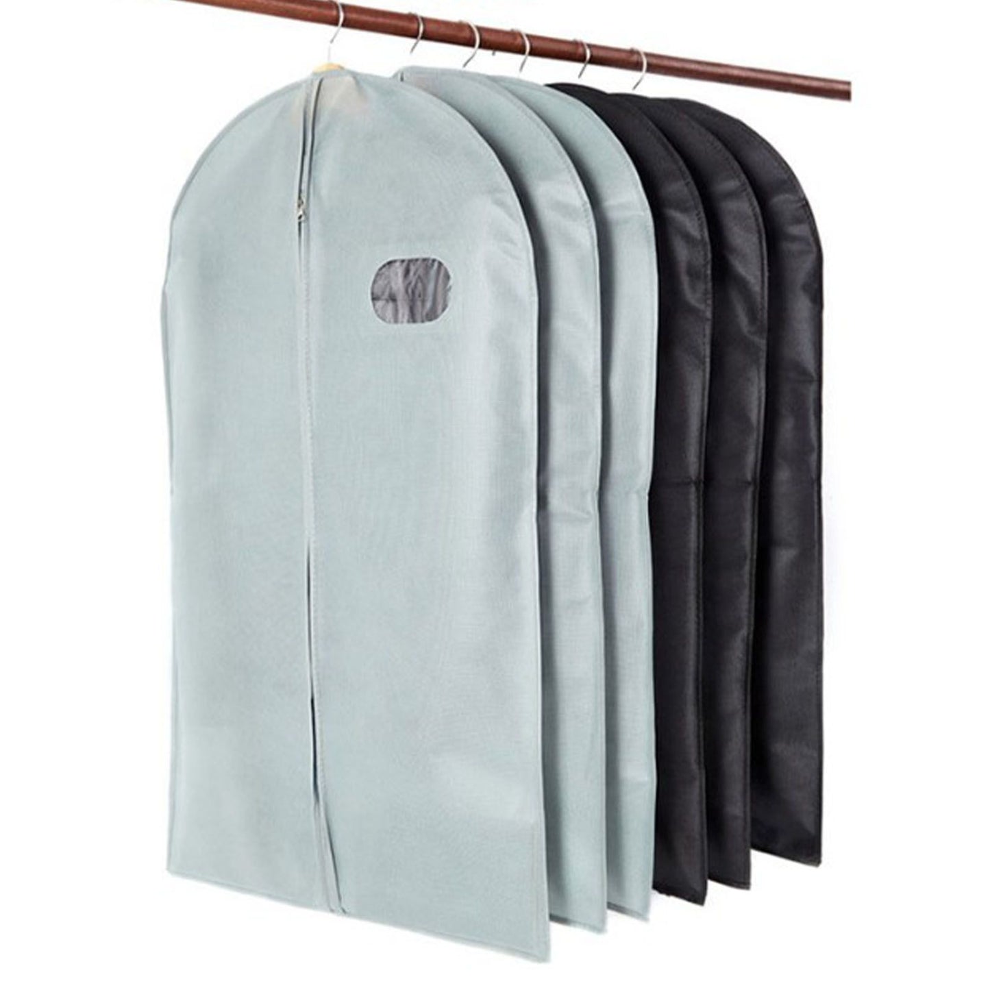 Suit Dust Cover Black Non Woven Fabrics Small Size Hanging Garment Bag for Travel Home