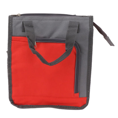 Insulated Refrigerated Bag Widened Handle Insulated Reusable Grocery Bag for Work Travel Hiking Food Delivery Red