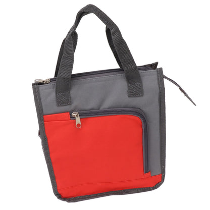 Insulated Refrigerated Bag Widened Handle Insulated Reusable Grocery Bag for Work Travel Hiking Food Delivery Red