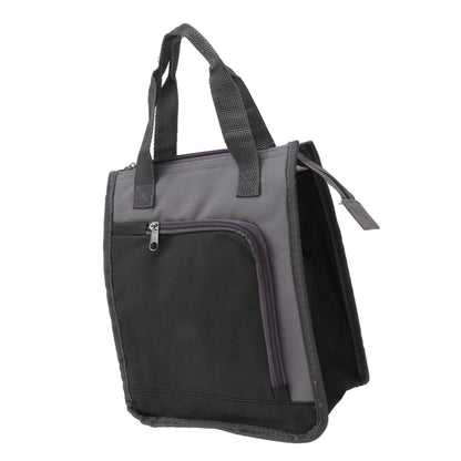 Insulated Refrigerated Bag Widened Handle Insulated Reusable Grocery Bag for Work Travel Hiking Food Delivery Black