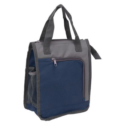 Insulated Refrigerated Bag Widened Handle Insulated Reusable Grocery Bag for Work Travel Hiking Food Delivery Dark Blue